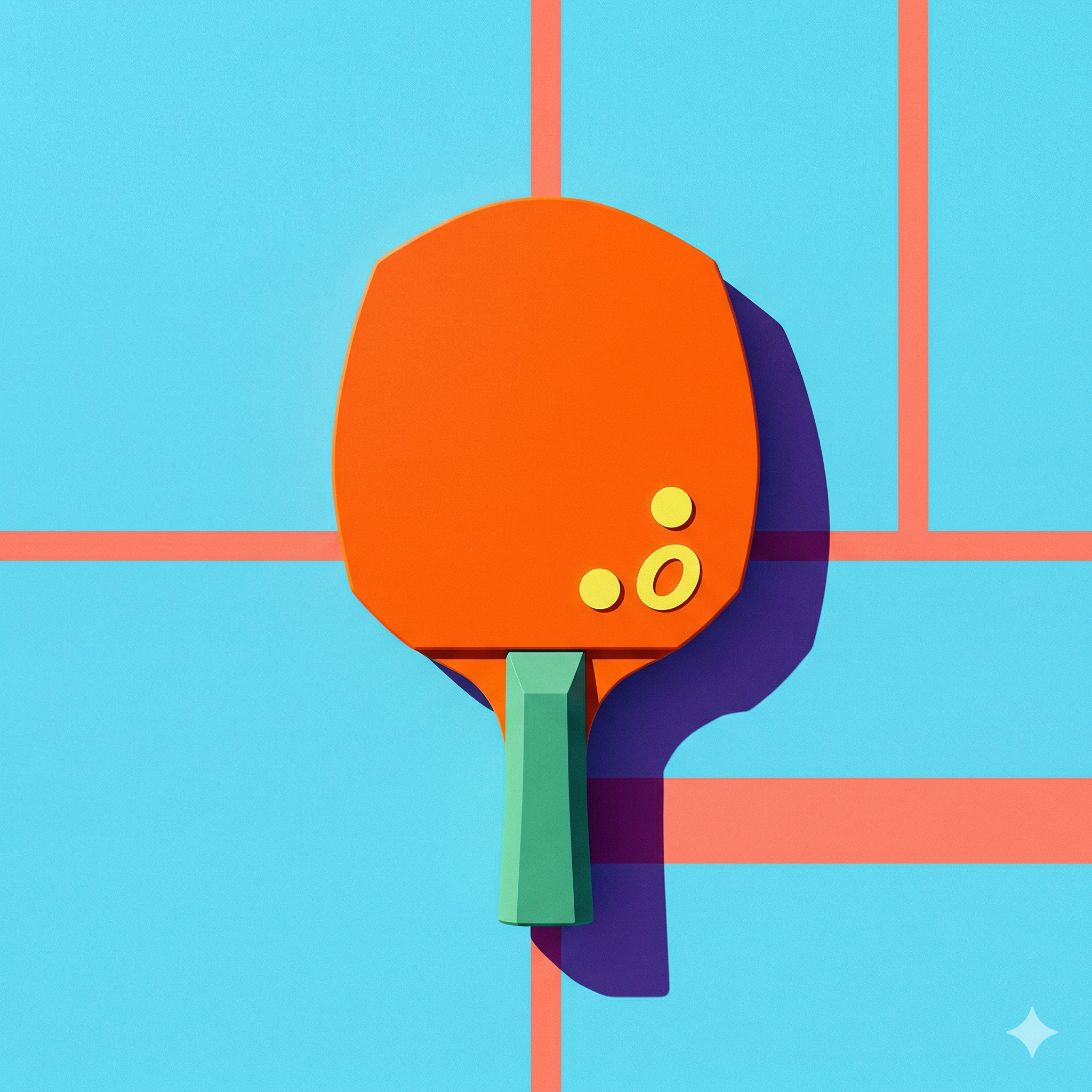 Orange Ping Pong Bat
